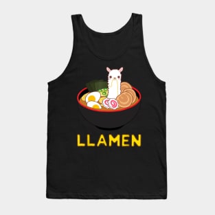 Llamen Llama Ramen Noodle Japanese Anime Kawaii Tank Top